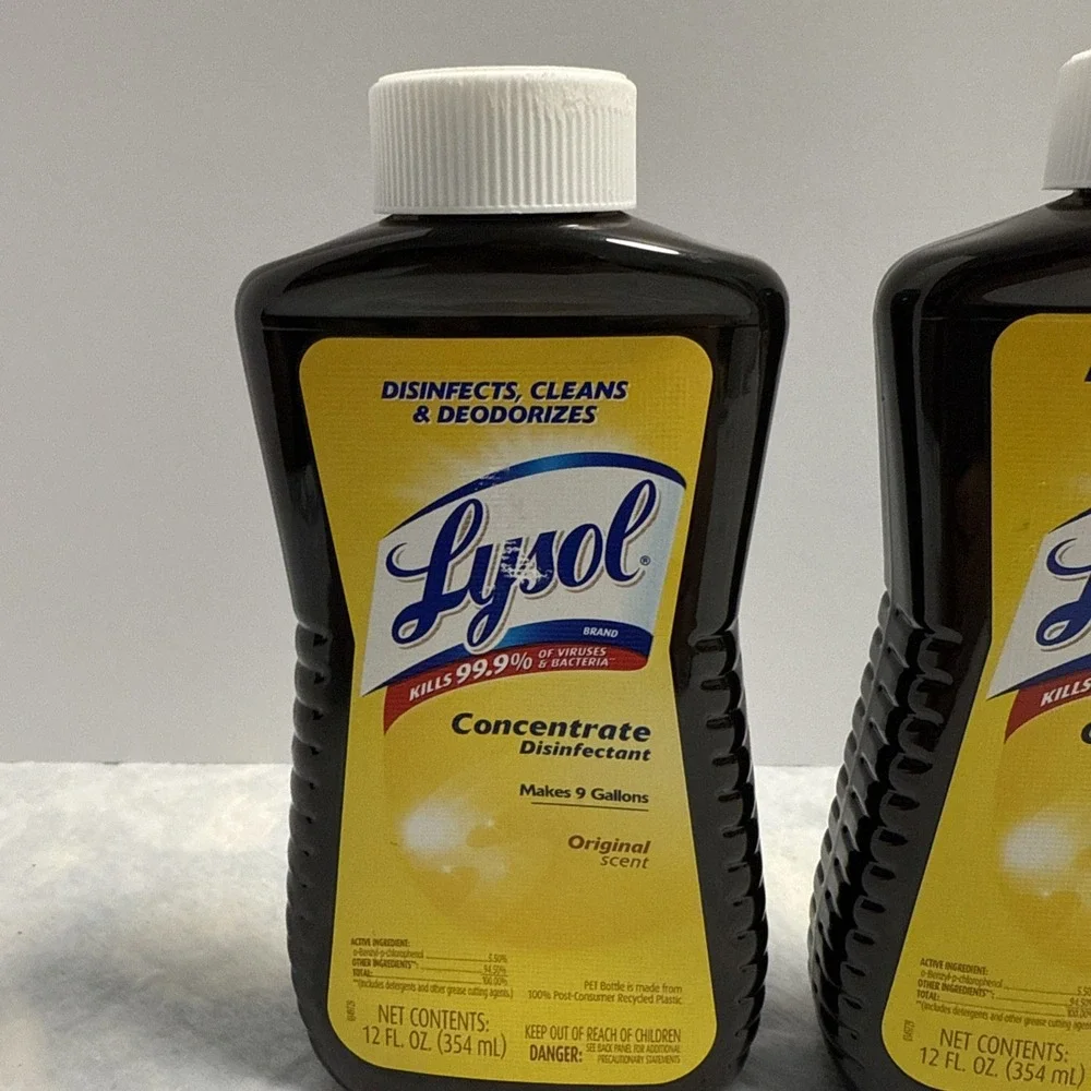 Lysol Concentrate Disinfectant Original Scent 12 fl oz Makes 9 Gallons 2 Pack